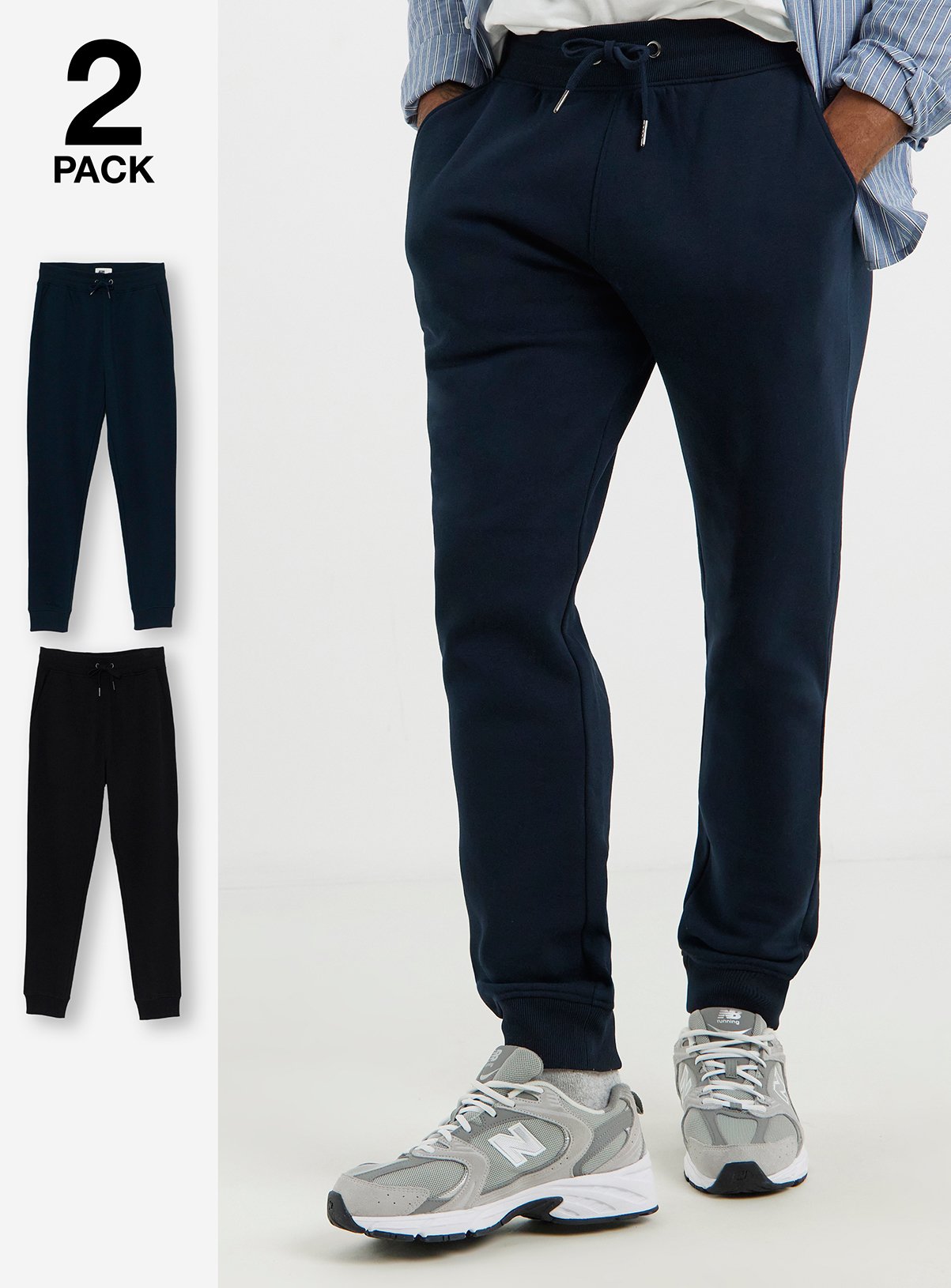 JACAMO 2 Pack Cuffed Jogger 30/32 - Image 1 thumbnail